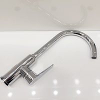 Robinet de cuisine en acier inoxydable de conception moderne, surélevé, tête chauve, puissant, flexible, eau chaude et froide, valve céramique rotative