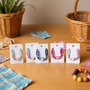 Braccialetti alla moda con cordoncini colorati, fatti a mano, con perline, regolabili, per donne e ragazze, set da 12 pezzi - Product Image 3