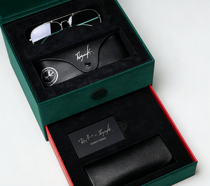 Eco Friendly Recycled <b>Materials</b> Custom Logo Luxury Rigid Paper Reusable Portable Protective Case Eyewear Glasses <b>Packaging</b> Box - Product Image 1