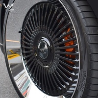 Nouvelles jantes forgées polies de 20, 22, 24 pouces avec enjoliveur central flottant 5x120 5x112 pour Rolls-Royce et Escalade, lot de 4