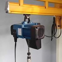 Palans électriques à chaîne de style européen Yudong 0.5T avec moteur, boîte de vitesses et roulement - Certifié bleu, garantie 1 an, levage personnalisable