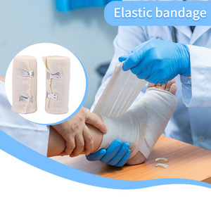 Bandage élastique médical en spandex <span class=keywords><strong>blanc</strong></span> naturel à tissage uni pour pansement des plaies - Product Image 2