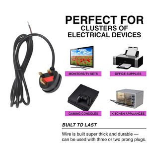 Cavo di prolunga ca Standard a <span class=keywords><strong>3</strong></span> Pin del regno unito cavo di prolunga del regno unito spogliato e stagnato al miglior prezzo per cavo di prolunga a strisce - Product Image 6