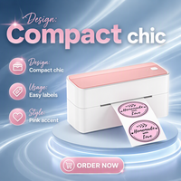 Printer Label Pengiriman Phomemo 241BT, Printer Thermal Nirkabel 4x6 untuk Usaha Kecil, AMZ Shopify UPS FedEx