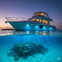 Lumière LED submersible DAMAVO à haut lumen en acier inoxydable 12-24V 3.8W étanche IP68 pour opérations de plongée sous-marine marine