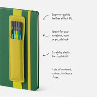 Pochette portable pour stylo de lecture, cadeau créatif britannique, porte-stylo, rangement à sangle pour articles littéraires, journal créatif en PU, facile à retrouver et à ne pas perdre, cadeau