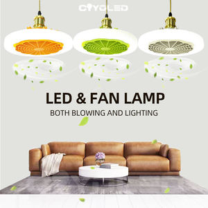 Ventilateurs de plafond COYOLED avec lumières LED Télécommande Cagé avec lumière Ventilateur de plafond Led Dimmable Profil <span class=keywords><strong>bas</strong></span> B22/E27 Ventilateur Lumière - Product Image 2