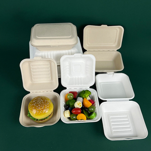 Vajilla compostable Envase desechable Vajilla biodegradable 450mL Caña Bagazo de azúcar de caña de azúcar Contenedor de alimentos - Product Image 4