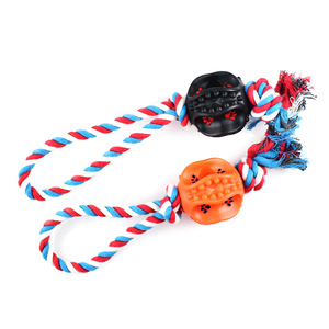 Nouveau jouet à tirer en corde courbée, à mâcher, nettoyant pour les dents, anneau de traction en corde de coton, jouet pour chien, vente directe d'usine. - Product Image 5