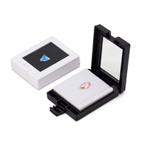 Boîte de rangement portable en plastique pour pierres précieuses, boîte à bijoux en acrylique