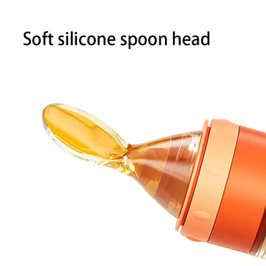 Presser le <span class=keywords><strong>biberon</strong></span> Silicone nouveau-né bébé formation riz céréales nourriture cuillère supplément mangeoire sûr utile vaisselle pour les enfants - Product Image 3