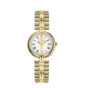 Reloj elegante para mujer con esfera redonda de estilo vintage y correa de acero sencilla. - Product Image 6