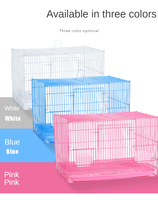 Cage d'intérieur surdimensionnée pour lapin et chien en métal de qualité avec boîte de style simple de couleur unie emballée