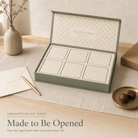 Boîte cadeau rigide personnalisée avec impression pour kit d'abonnement, insert à rabat estampé à chaud, plateau en carton gris, vente en gros, usine OEM
