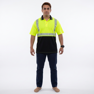 เสื้อโปโลคุณภาพพรีเมียม OEM สำหรับงานรักษาความปลอดภัย พร้อมแถบสะท้อนแสง Hi Viz ผลิตจากโพลีเอสเตอร์ เหมาะสำหรับทุกเพศ - Product Image 1