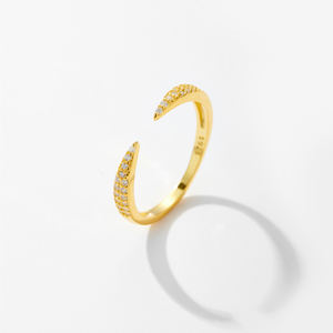 Женское Золотое кольцо FUAMAY, Ювелирное кольцо из серебра, 18 карат, 925 - Product Image 2