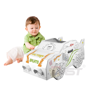 Fatto a mano assemblato indossabile Dress Up Game 3D fai da te Doodle gioco di ruolo cartone pittura Cartoon Car per bambini disegno - Product Image 1