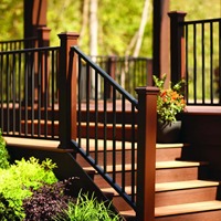 Rampe d'escalier en aluminium avec revêtement en poudre, balustrade pour escalier extérieur et intérieur