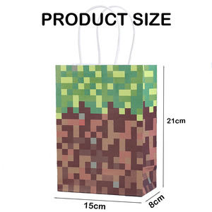 Pixel Miner World Party Bolsas de regalo Estilo Creeper TNT Bolsas de papel de cerdo para regalos de fiesta para niños - Product Image 3