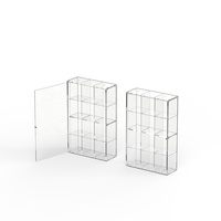 Vitrine de comptoir en acrylique transparent Ruishi pour figurines, boîte de rangement pour voitures miniatures et jouets en boîte mystère avec couvercle, organisateur mural pour la vente au détail