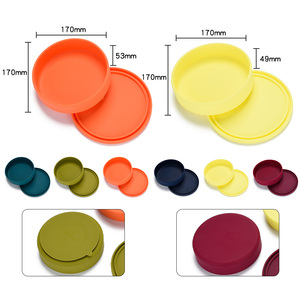 Assiette en silicone sans BPA pour enfants, anti-déversement, avec ventouse, vaisselle de qualité alimentaire pour bébés et tout-petits - Product Image 2