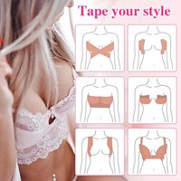Ruban adhésif pour le lifting des seins pour les gros seins, comprend des cache-tétons, ruban adhésif pour le corps pour un effet push-up et de mise en forme, fonctionne très bien avec un soutien-gorge adhésif