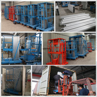 Neue 6m 8m 10m Einzel mast Aluminium Handbuch Mini Hydraulische elektrische Plattform Lift 1 Person Outdoor Aufzug Günstige Aufzug Lift
