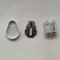 Siège de toilette dissimulé Guccia en acier inoxydable SUS304, moulage par surmoulage plastique, moulage en deux parties, kit de fixation