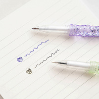 Stylo neutre créatif et coloré avec placage laser, stylo signature rose, stylo à bille cœur de fille