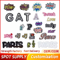 Patch musical personnalisé 3D brodé de sequins GAT PWO à thermocoller pour vêtements de Noël et chapeaux