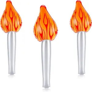 3 Pieces Inflatable Torch Fun Torch Inflates for Sport Games Medieval Luau Themed Party Sports Competitions, 16 Inches