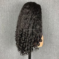 Perruque mi-tête 3-en-1 synthétique sans colle, bouclée Yaki, noire, avec mèches, en fibres protéinées, style afro crépu bouclé et volumineux, pour femmes noires