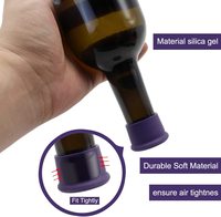Dapat digunakan kembali silikon anggur gabus kaca gabus minuman bir botol sampanye untuk gabus untuk menjaga anggur segar