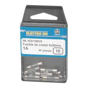Boîte de 10 fusibles en cristal 5x20 mm 8A, pour la protection des circuits électriques et des appareils électroniques. - Product Image 1