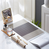 Sets de table rectangulaires résistants à la chaleur, multicolores, antidérapants, lavables, protection pour table de salle à manger et cuisine