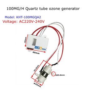Ozonateur à tube en verre de quartz 100 mg pour spa et bain à remous, générateur d'ozone pour le traitement de l'eau potable domestique - Product Image 5