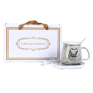 똑똑한 각자 난방 온열 장치 55 도 어머니와 아버지의 날 선물을 위한 세라믹 항온 통제 커피잔 - Product Image 5