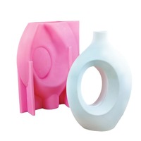 Moule en silicone pour combinaison de vases décoratifs creux de style européen, pour la création de pots de fleurs en plâtre, ciment et béton