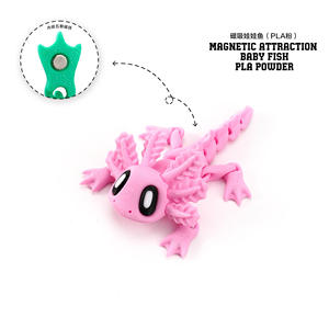 Vashine Jouets géants en PLA imprimés en 3D, <span class=keywords><strong>Salamandre</strong></span> colorée, amusante et créative, figurine d'action, aimant de réfrigérateur, souvenir du zoo, animaux originaux - Product Image 3