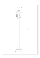 Lampadaires de jardin antiques P2101, lampadaires de rue en plastique à LED, éclairage extérieur pour patio, allée, paysage