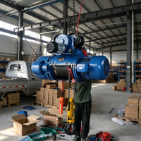 Nouvelle palan électrique à câble métallique mobile à vitesse unique de type CD, 1-5 tonnes, télécommande pour levage de grue
