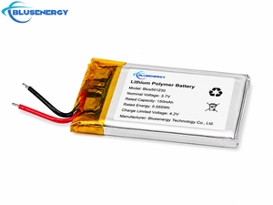 Batterie LiPo rechargeable personnalisée 501230 3,7 V 150 mAh avec fils de connexion, mini-pile Li-polymère sur mesure - Product Image 3