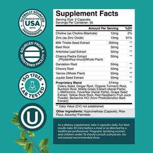 OEM Soutien du Foie 60 Capsules Capsules de Chardon-Marie Détox et Nettoyage du Foie Complexe à base de plantes Capsules composées pour la santé du foie - Product Image 2