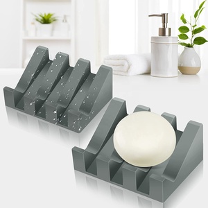 Porte-savon en silicone avec drain pour la douche, salle de bain, porte-savon en barre, plateau de séchage auto-drainant en cascade, économiseur de savon - Product Image 1