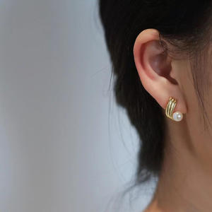 Accesorios de Plata S925 para Perlas DIY, Cuentas Redondas de 7-10 mm, 21832, Base Vacía para Pendientes de Mujer, a la Moda - Product Image 2