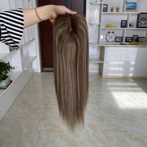 Cheveux vierges européens en soie droite haute densité, toupet en soie RH3/12 - Product Image 2