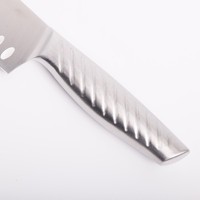 Couteau de cuisine Santoku de 7 pouces en acier inoxydable de style moderne pour légumes et viande