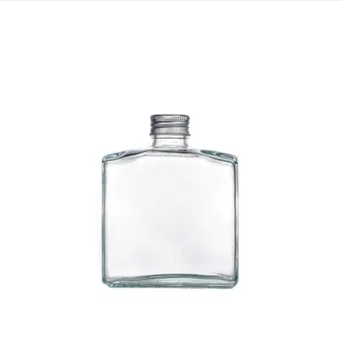 factory supply clear crystal alcohol wine vodka glass liquor bottle with screw lids