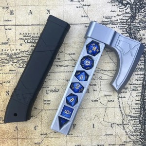 2025 New Biểu Tượng Tùy Chỉnh Khắc Thân Thiện Với Môi Hộp Xúc Xắc Dnd Dungeons Và Dragons Axe Xúc Xắc Đặt 7Pcs Cho Dm & Máy Nghe Nhạc - Product Image 3