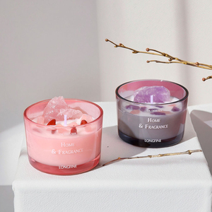 Custom Glass Jar Aromatherapy <b>Candles</b> Natural Essential Oils Soothing Fragrance for Home Relaxation and Gift Giving - Product Image 1